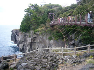 本日の伊豆城ヶ崎・門脇崎の海の吊り橋